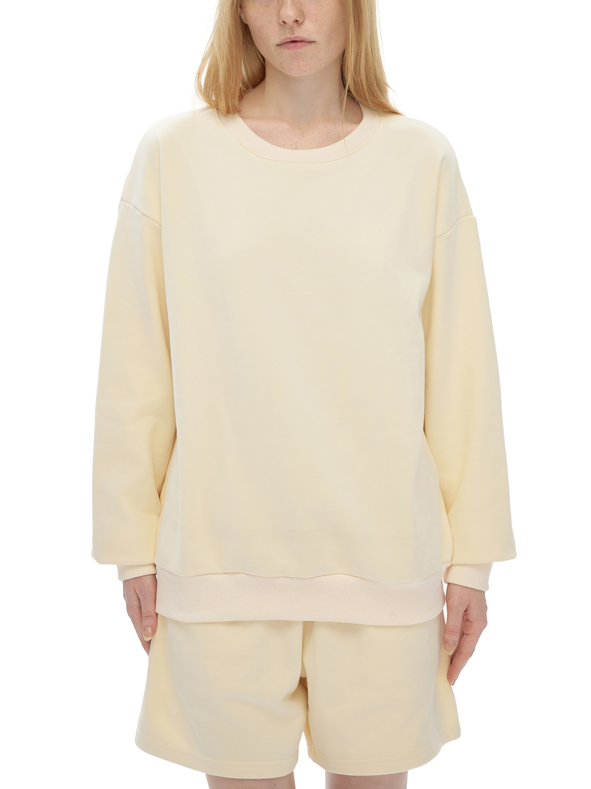 【MODERNIF】Balloon Happo Overfit Sweatshirt Streetwear Unisex Heavyweight Drop Shoulder Oversized